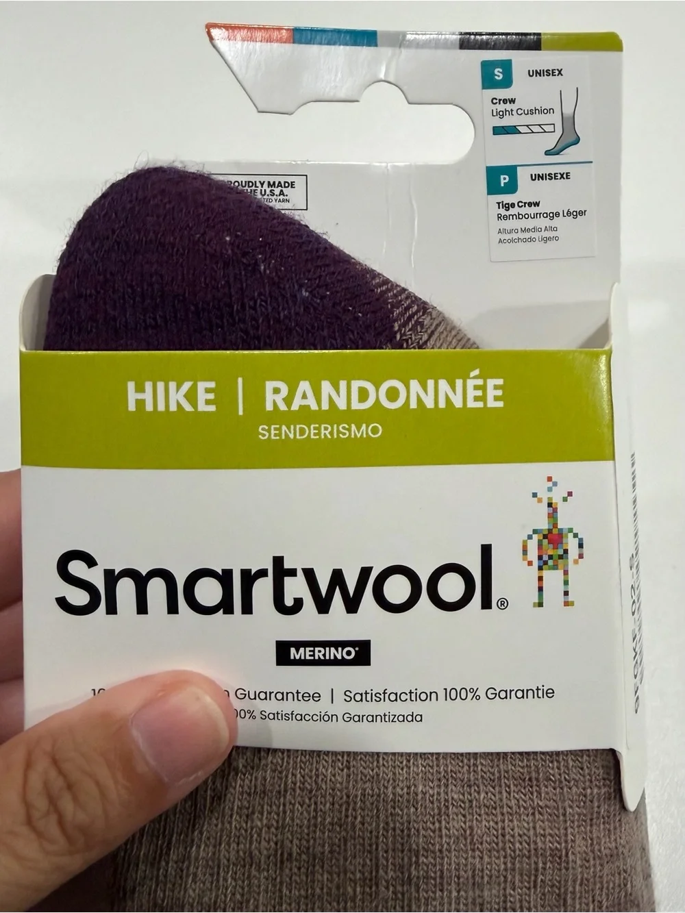SmartWool Women's Small Hike Outdoor Light Cushion Socks Brown NWT Wool Blend